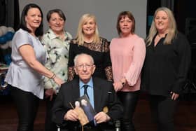 George Johnston celebrating his 100th birthday. Pic: Contributed