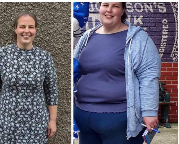 Amy Keatings dropped from a size 28 to a size 14
