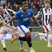 Rangers' Alfredo Morelos is held back by St Mirren's Marcus Fraser during the previous clash in Paisley in November. (Photo by Alan Harvey / SNS Group)