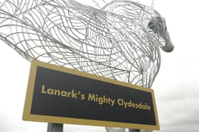 Mighty by name and stature, at one and a half times life size, Lanark's latest sculpture has impressed everyone.