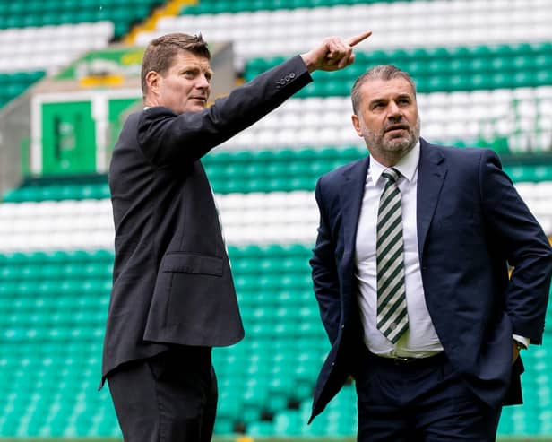 Celtic chief executive Dom McKay (left) and head coach Ange Postecoglou are both happy with the club's summer transfer business. (Photo by Craig Williamson / SNS Group)