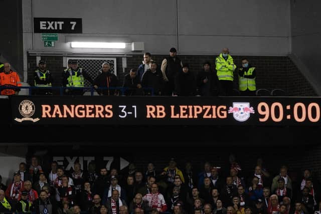 Rangers are in the Europa League final after a 3-1 win over RB Leipzig at Ibrox. (Photo by Craig Williamson / SNS Group)