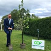 Councillor Andrew Polson, joint leader of East Dunbartonshire Council, is ready to start planting