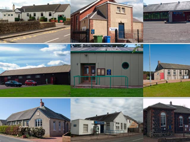 Just some of the village halls now set for closure throughout Clydesdale.