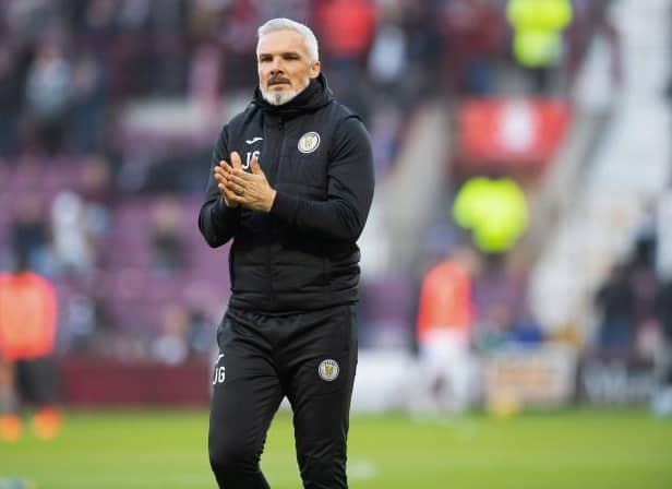 St Mirren manager Jim Goodwin before Saturday's cinch Premiership match between Heart of Midlothian and St Mirren at Tyncastle. (Photo by Ross Parker / SNS Group)