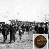 Biggar Agricultural Show has always been a big deal, this one being captured around 1890. Inset: Silver medal awarded to D Wilson of Carluke in 1864.