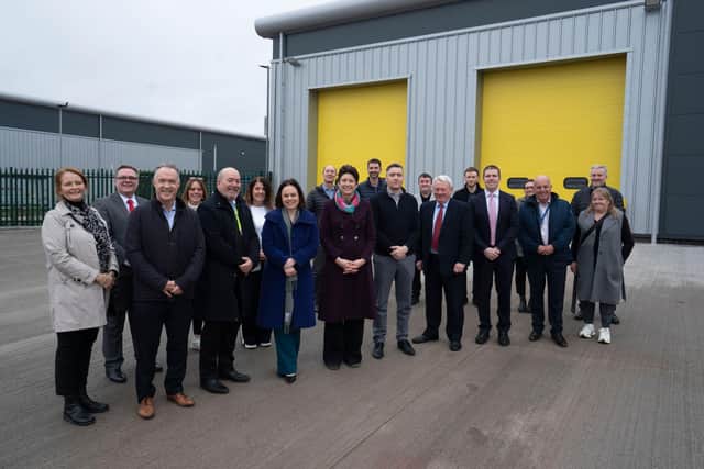 The visit marked the completion of the Clyde Gateway East Business Park