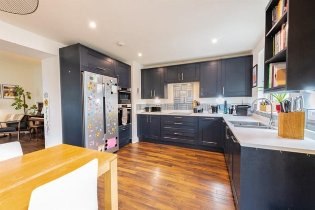 The kitchen/dining space has lots of room.