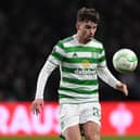 Celtic's Matt O'Riley during a UEFA Conference League Last 32 first leg match against Bodo/Glimt.