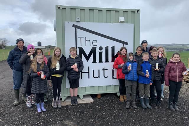 As part of Gemma's prize, her class enjoyed a visit to the farm and The Milk Hut.