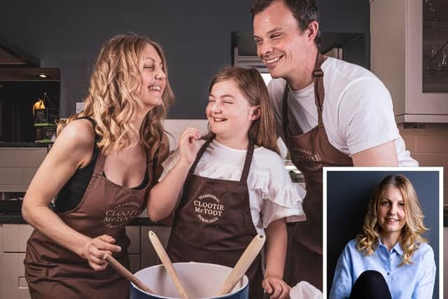 Michelle, pictured with Alasdair and Eve, enjoyed her time with Gordon Ramsay on Future Food Stars.