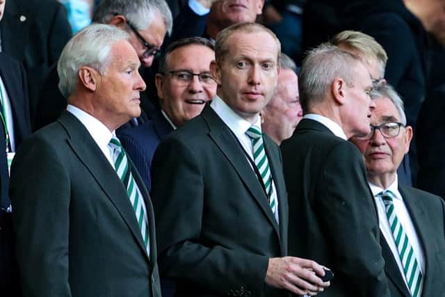 New permanent Celtic CEO Michael Nicholson (centre) has been praised by first-team manager Ange Postecoglou. (Photo by Alan Harvey / SNS Group)