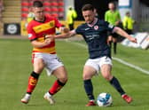 Partick Thistle's Aidan Fitzpatrick and Raith Rovers' Aidan Connolly in action during their teams' Scottish Championship at Firhill in Glasgow on Saturday (Photo by Mark Scates/SNS Group)