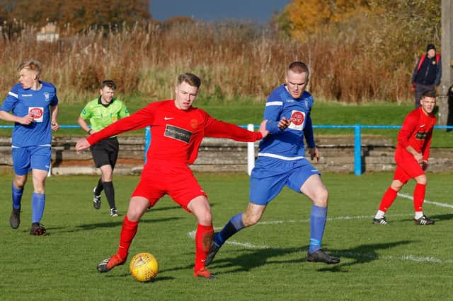 Lanark United and Carluke Rovers (pictured) would both have been moved into Conference C under Ardrossan's proposal (Pic by Kevin Ramage)