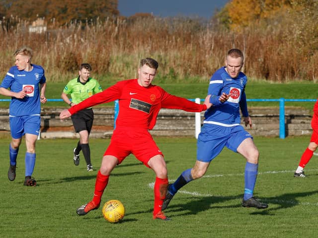 Lanark United and Carluke Rovers (pictured) would both have been moved into Conference C under Ardrossan's proposal (Pic by Kevin Ramage)