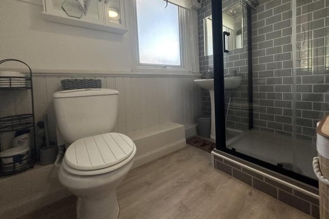 Often described as the smallest room in any home, this family bathroom is far from it boasting a double, modern shower where you can wash away your woes.