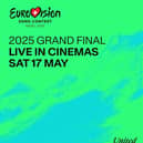 The Eurovision Grand Final is being screened live in cinemas next month