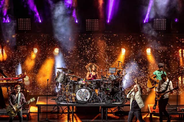 Simple Minds play Glasgow's OVO Hydro as part of their March UK and Ireland leg of their Global Tour 2024.