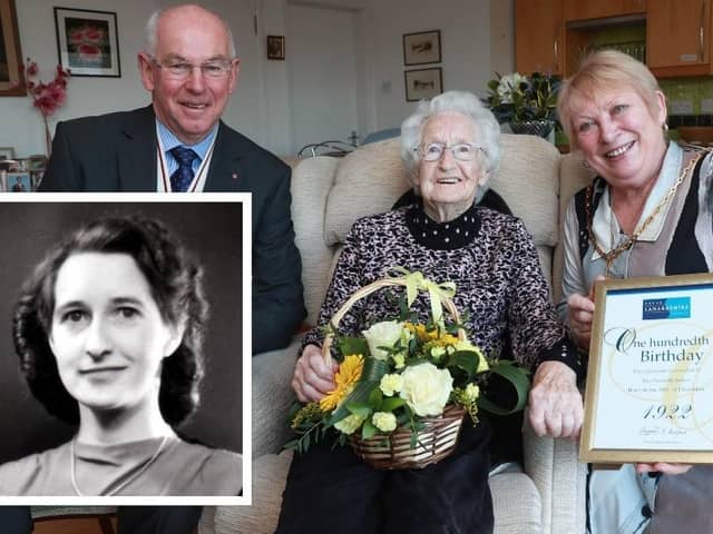South Lanarkshire Provost Margaret Cooper and Vice Lord Lieutenant Gavin Whitefield were on hand to help Elizabeth Aitken celebrate her big day.