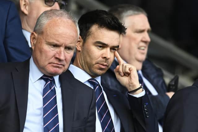Rangers CEO James Bisgrove and chairman John Bennett, left, now have to find a new manager.