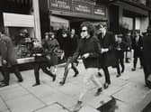 Photographer Barry Feinstein captured Bob Dylan walking along Princes Street in May 1966.