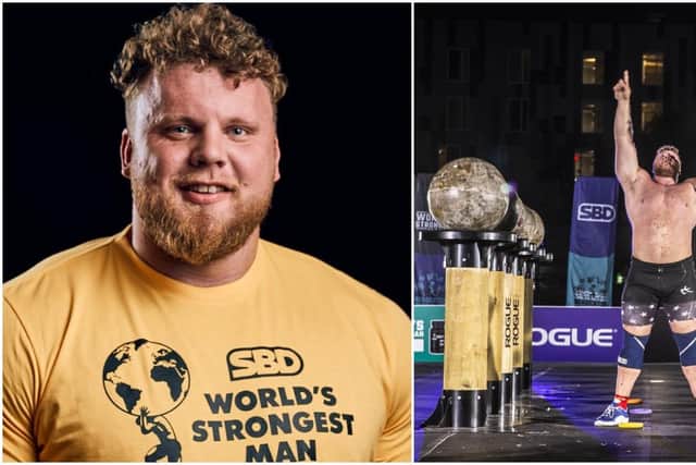 Tom Stoltman is the first Scotsman to ever win the World's Strongest Man competition (Twitter)