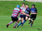 Action from Saturday's derby clash in Tennent's West Division 2 (Pic by Elaine Neilson)