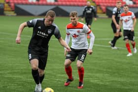 Peterhead skipper Scott Brown capped a fine display against Clyde with his side's second goal (pic: Craig Black Photography)