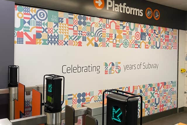 A new anniversary logo was unveiled on Tuesday to mark the Glasgow Subway's 125th birthday. Picture: SPT