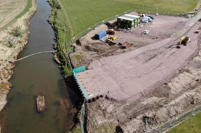 Piling rig is now on-site at the Ponfeigh Bridge site in Douglas Water, with work being carried out by I&H Brown Ltd.