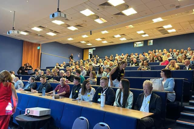The hall fills up before the event