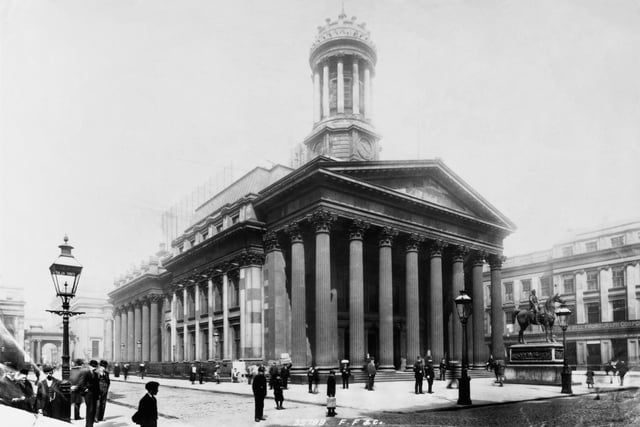 The Royal Exchange in Royal Exchange Square - now the Gallery of Modern Art.