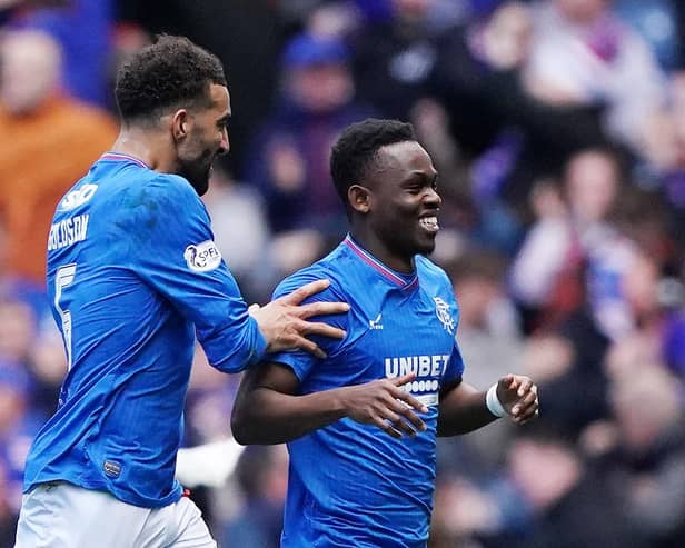 Rangers’ Rabbi Matondo struck late to seal a point in a thrilling 3-3 Scottish Premiership clash against Celtic at Ibrox