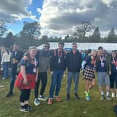 11 walkers stretched their legs some 22.6 miles as part of the Kiltwalk's Mighty Stride route.