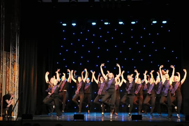 Celia (left) was delighted when her former pupils took to the stage.