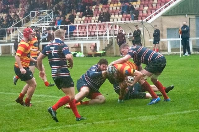 West of Scotland got the better of Murrayfield Wanderers in difficult conditions at Burnbrae (pic: Gordon Cairns)