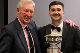 Lee Morton receives the Player of the Year Award in London