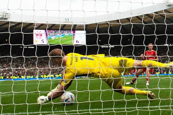 The decisive moment came when Hart saved Killian Phillips' penalty.