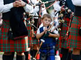 Pipers young and old took part.