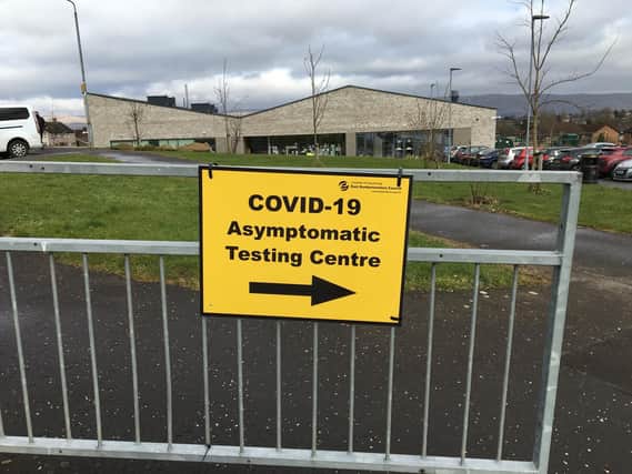 Asymptomatic covid testing centre at Auchinairn