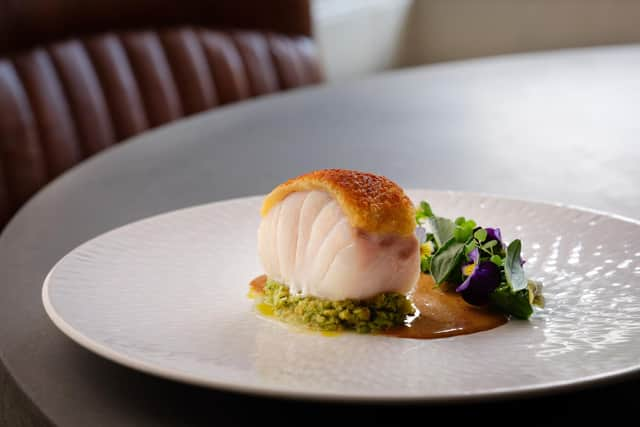 The Parmesan Crusted cod, grilled marrow, watercress and shrimp sauce, didn't disappoint. Image: Rogan & Co