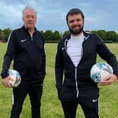 Forth Wanderers boss Thomas Devine (right) thought his side played well against Arthurlie