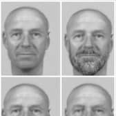 LOOKS LIKE: Composite images of what Derek Ferguson, now aged 59, might look like