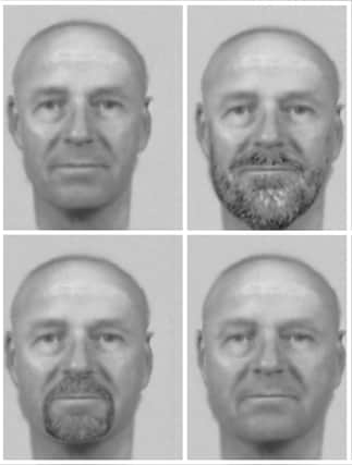 LOOKS LIKE: Composite images of what Derek Ferguson, now aged 59, might look like