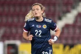 Erin Cuthbert missed a late chance for the Scots.