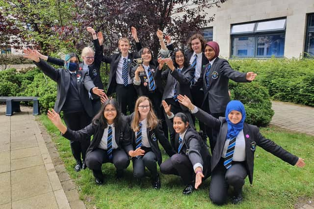 The team pictured following their win