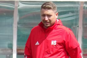 Lesmahagow Juniors gaffer Neil Schoneville (Pic by David Grimason)