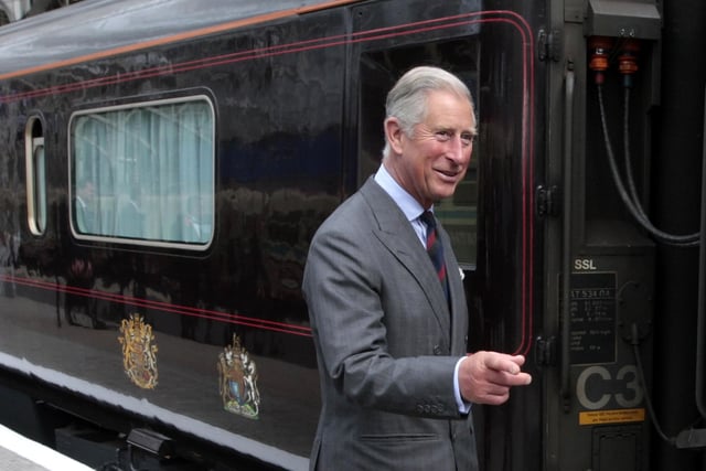 Prince Charles boards the Royal train at Glasgow Central station on September 6, 2010 in Glasgow, Scotland. Prince Charles embarked on his five day tour of the UK to promote sustainable living.
