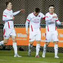 Celebrations for Clyde after Ross Cunningham's clincher against East Fife (pic: Craig Black Photography)