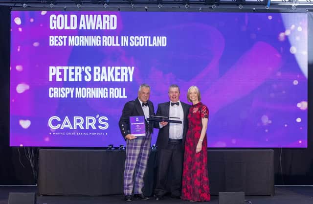 Peter’s Bakery took top prize in the Morning Roll category in the prestigious Scottish Baker of the Year Awards